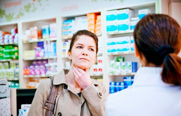 Výběr léků na bolest v nosohltanu v lékárně